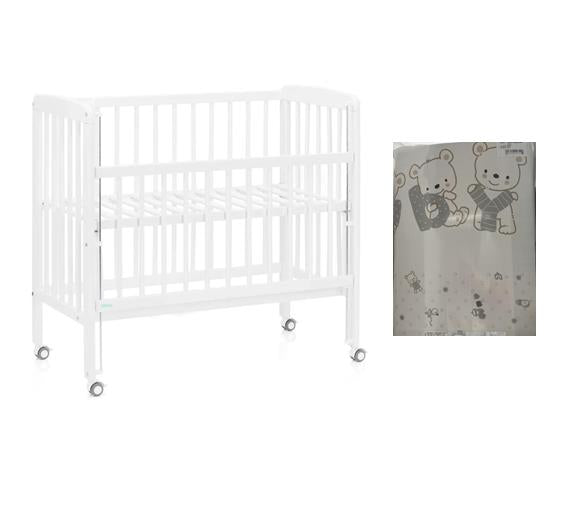 Fillikid Beistellbett Nino 90 x 45 cm mit Bettset-Set baby &amp; atmungsaktiver Matratze Träumeland