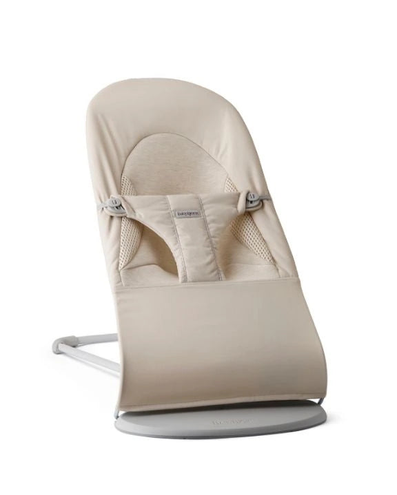 BabyBjörn Babywippe Soft Woven/Jersey Tri Fabric hellbeige