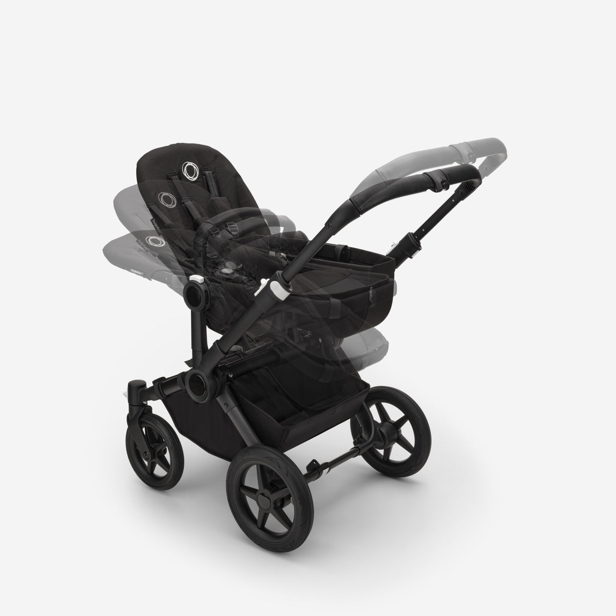 Bugaboo Donkey 5 Mono-Kinderwagen, komplett Schwarz/Wüstentaupe