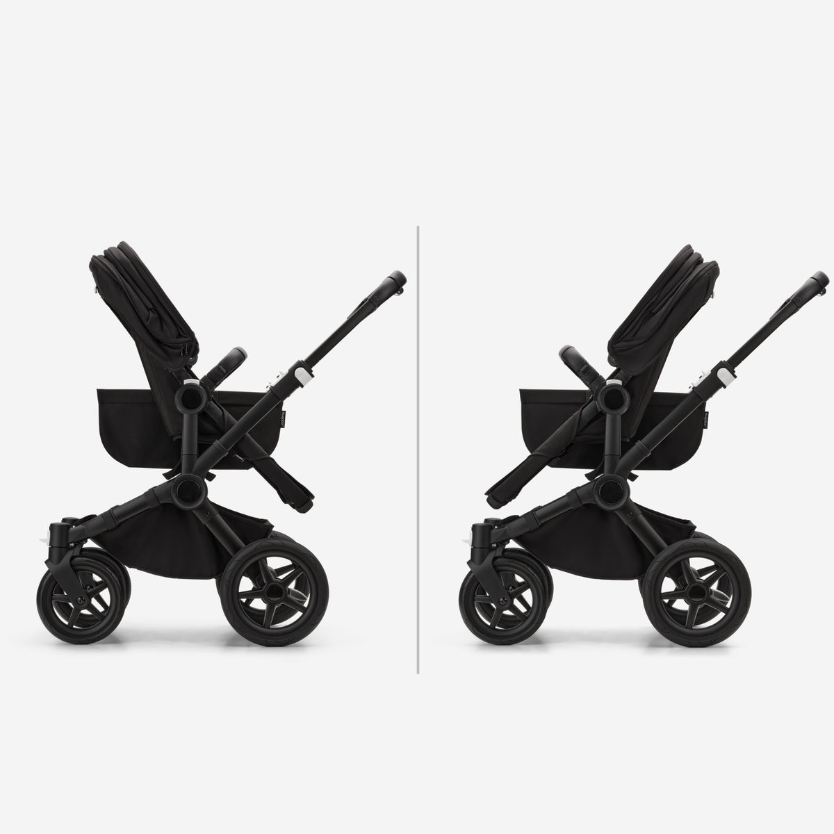 Bugaboo Donkey 5 Mono-Kinderwagen, komplett Schwarz/Wüstentaupe