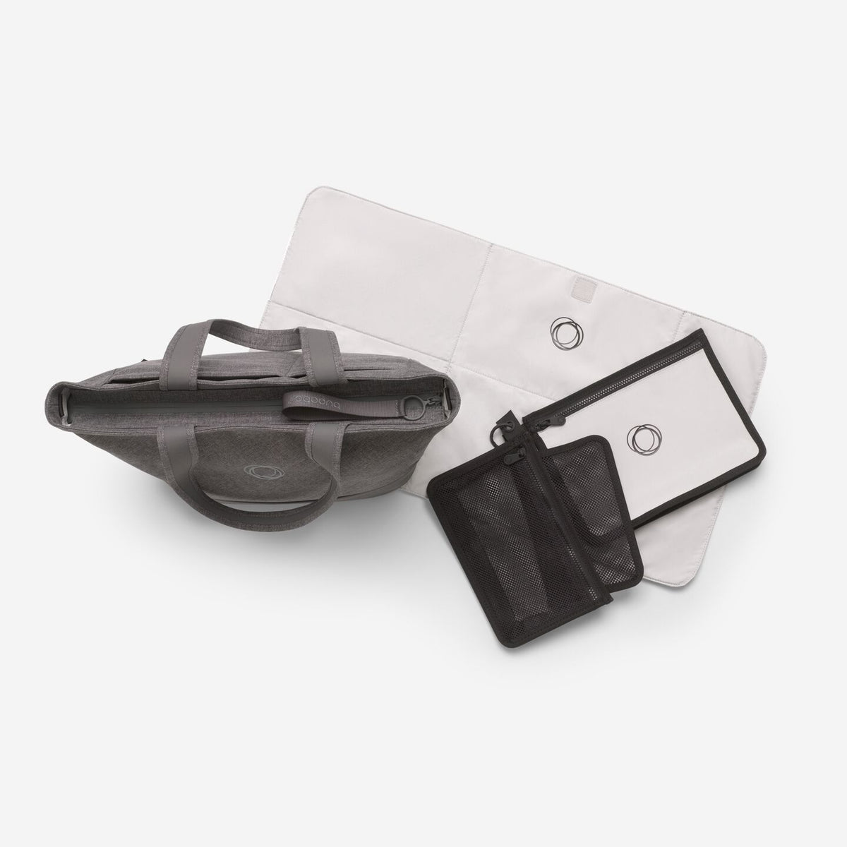 Bugaboo Wickeltasche grau melliert
