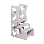 WOODANDHEARTS Lernturm Tiere weiss