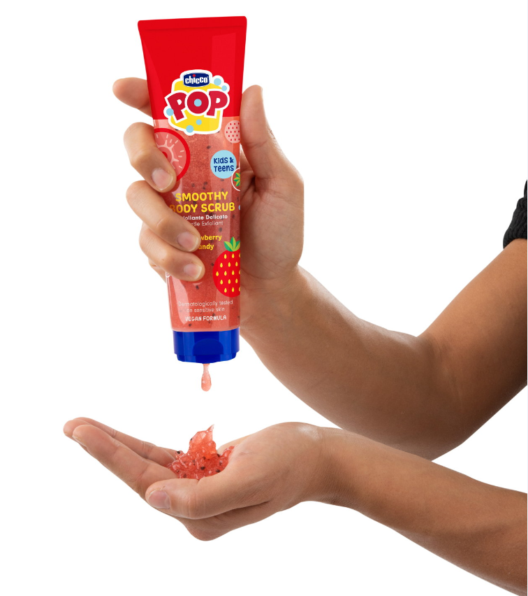 Chicco POP SMOOTHY Body-Peeling Erdbeere - 150ml