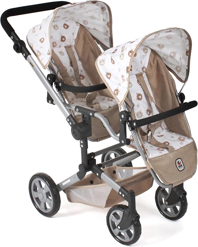 Bayer Chic 2000 Geschwisterpuppenwagen Tandem Buggy Linus