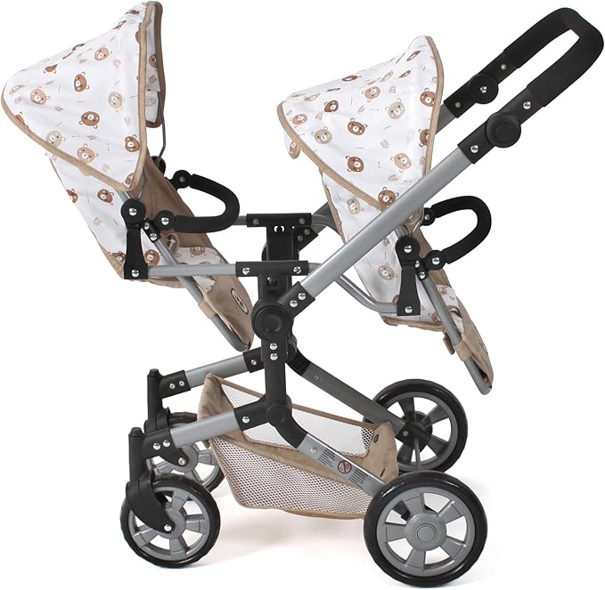 Bayer Chic 2000 Geschwisterpuppenwagen Tandem Buggy Linus