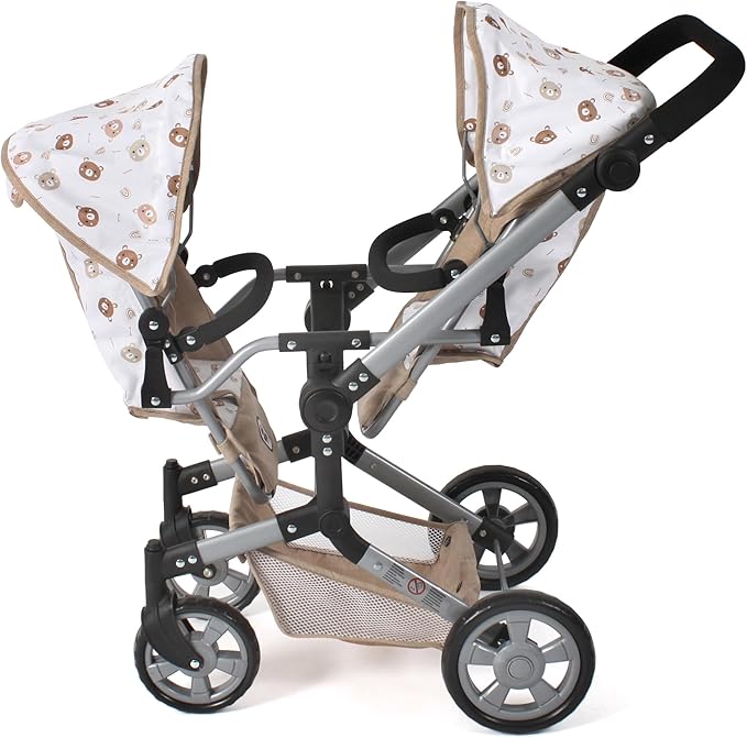 Bayer Chic 2000 Geschwisterpuppenwagen Tandem Buggy Linus