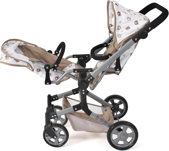 Bayer Chic 2000 Geschwisterpuppenwagen Tandem Buggy Linus