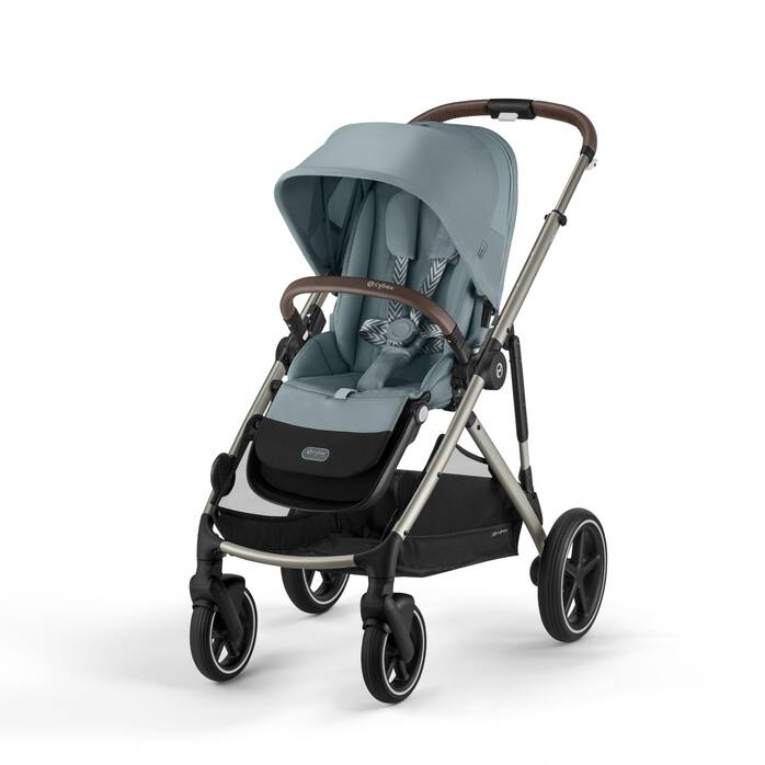 Cybex Gazelle S taupe mit Tragewanne Stormy Blue