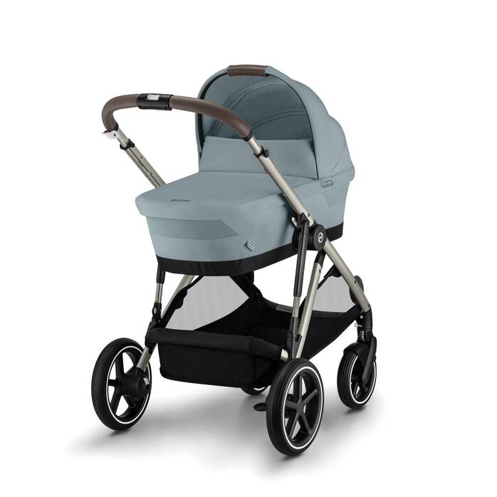 Cybex Gazelle S taupe mit Tragewanne Stormy Blue