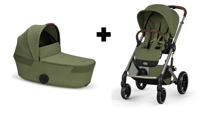 Cybex Balios S Lux Kombikinderwagen mit faltbarer Babywanne Chocolate Brown