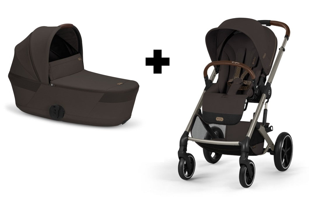 Cybex Balios S Lux Kombikinderwagen mit faltbarer Babywanne Moos Green