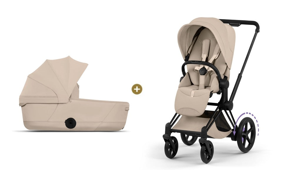 Cybex E-PRIAM Style 5 inkl. Babywanne faltbar Cozy Beige