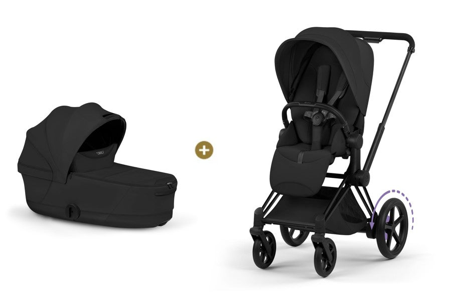 Cybex E-PRIAM 5 Style inkl. Babywanne faltbar Sepia Black