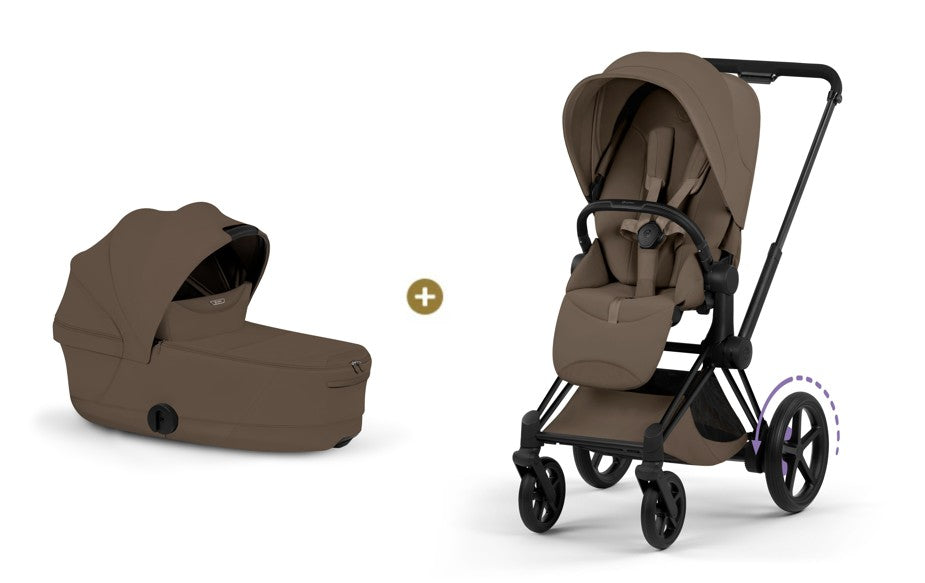 Cybex E-PRIAM 5 Style inkl. Babywanne faltbar Coconut Brown