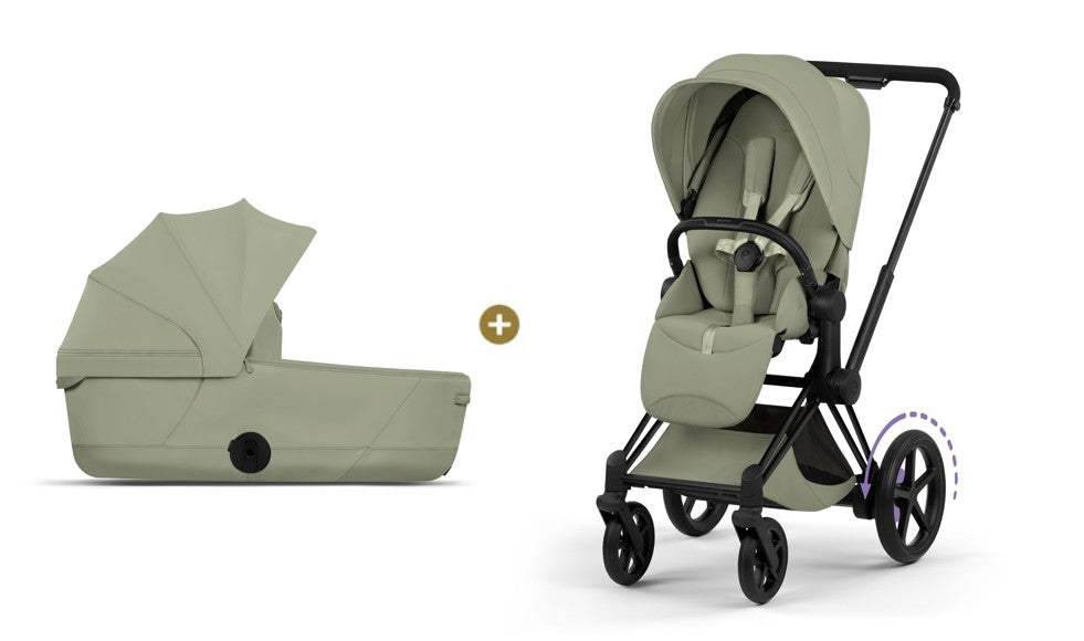 Cybex E-PRIAM 5  Style inkl. Babywanne faltbar Sage Green