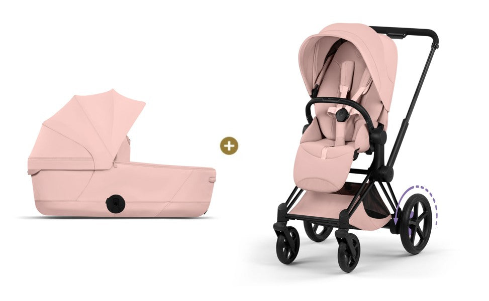 Cybex E-PRIAM 5 Style inkl. Babywanne faltbar Peach Pink