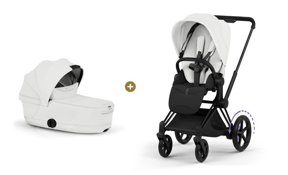 Cybex E-PRIAM 5 Style inkl. Babywanne faltbar Off White