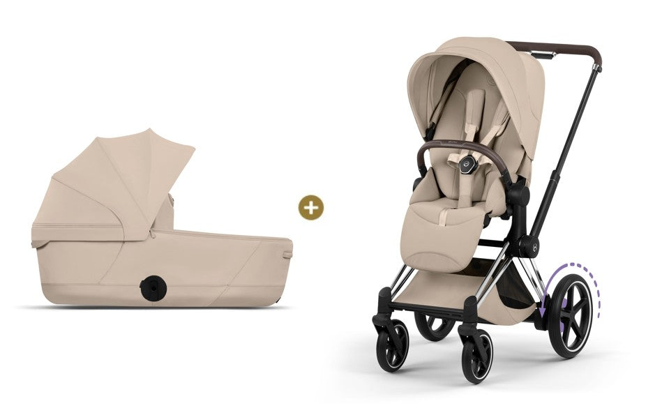 Cybex E-PRIAM Style 5 inkl. Babywanne faltbar Cozy Beige