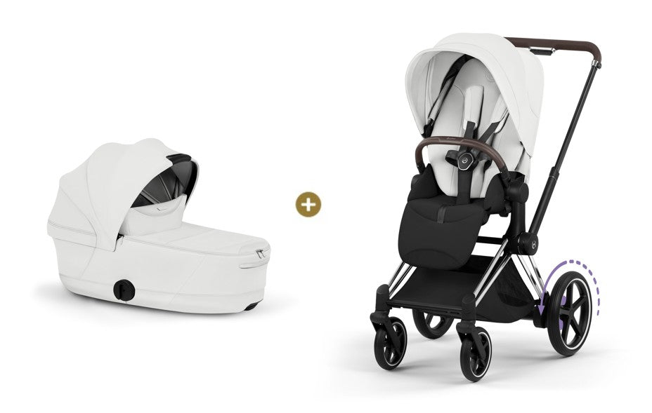 Cybex E-PRIAM 5 Style inkl. Babywanne faltbar Off White