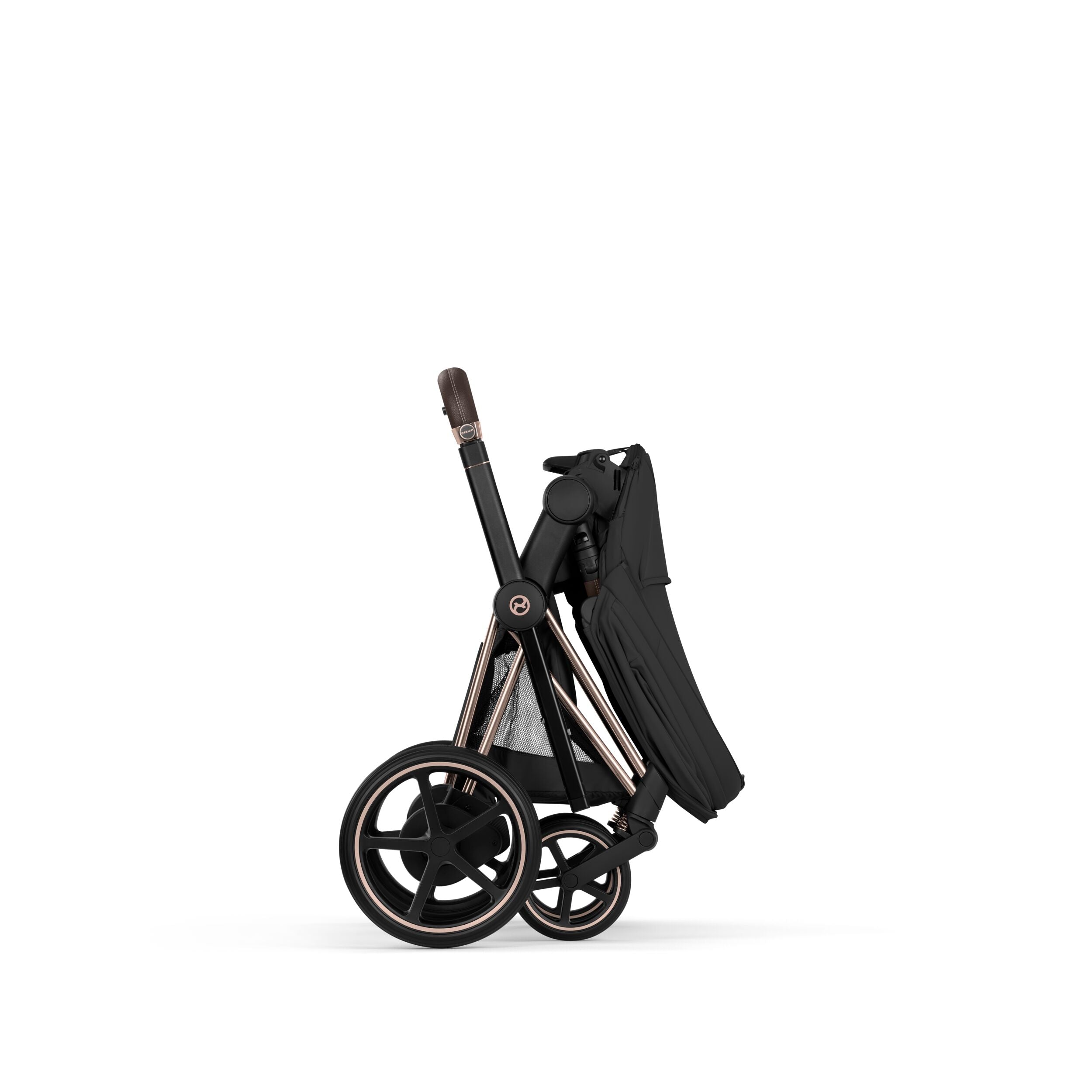Cybex E-PRIAM 5 Comfort Rosegold inkl. Babywanne faltbar Sepia Black