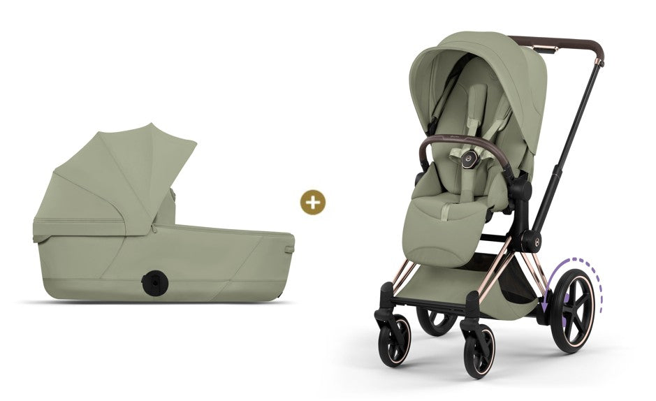 Cybex E-PRIAM 5  Style inkl. Babywanne faltbar Sage Green