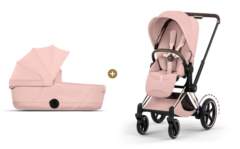 Cybex E-PRIAM 5 Style inkl. Babywanne faltbar Peach Pink