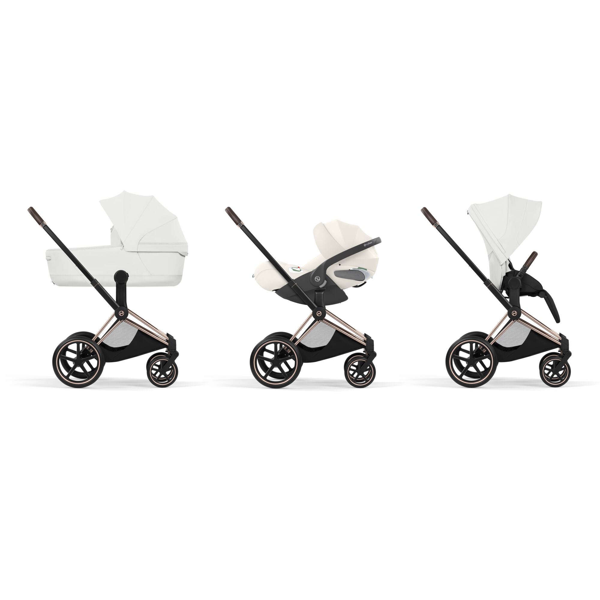 Cybex PRIAM 5 Style inkl. Babywanne faltbar Off White