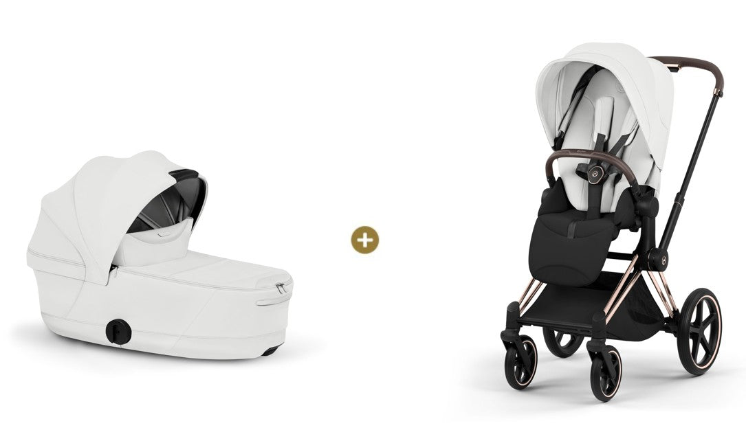 Cybex PRIAM 5 Style inkl. Babywanne faltbar Off White