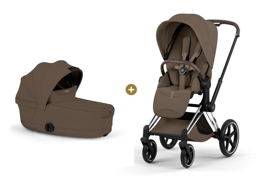 Cybex PRIAM 5 Style inkl. Babywanne faltbar Coconut Brown