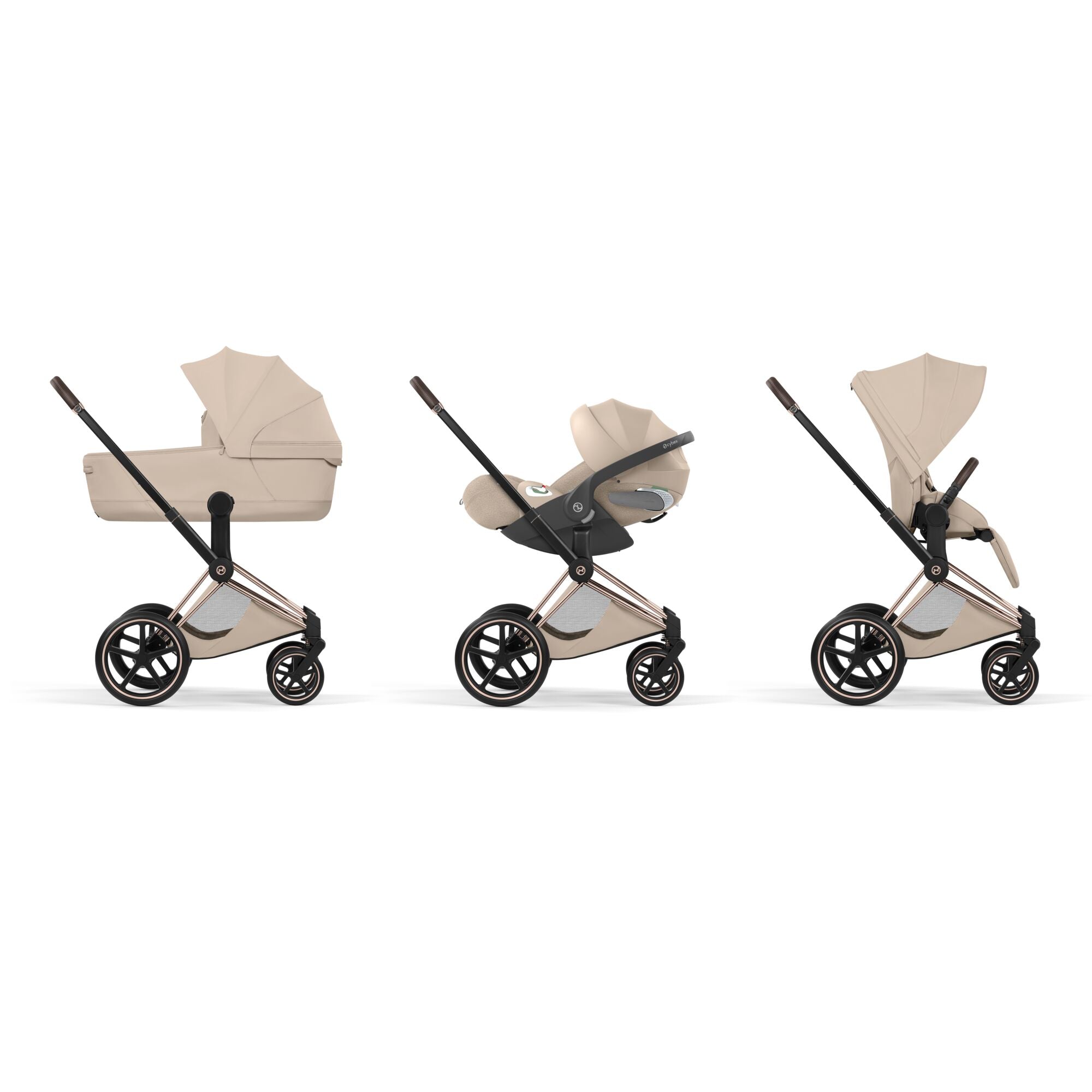 Cybex E-PRIAM Style 5 inkl. Babywanne faltbar Cozy Beige