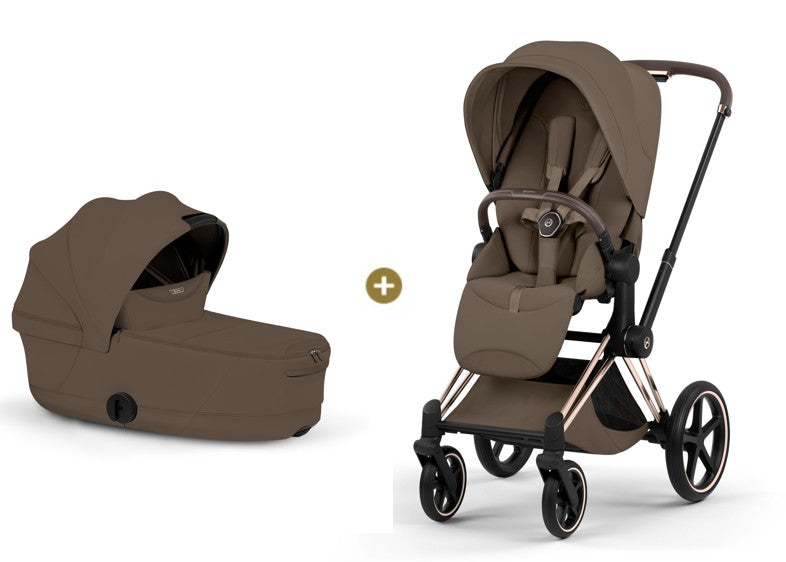 Cybex PRIAM 5 Style inkl. Babywanne faltbar Coconut Brown