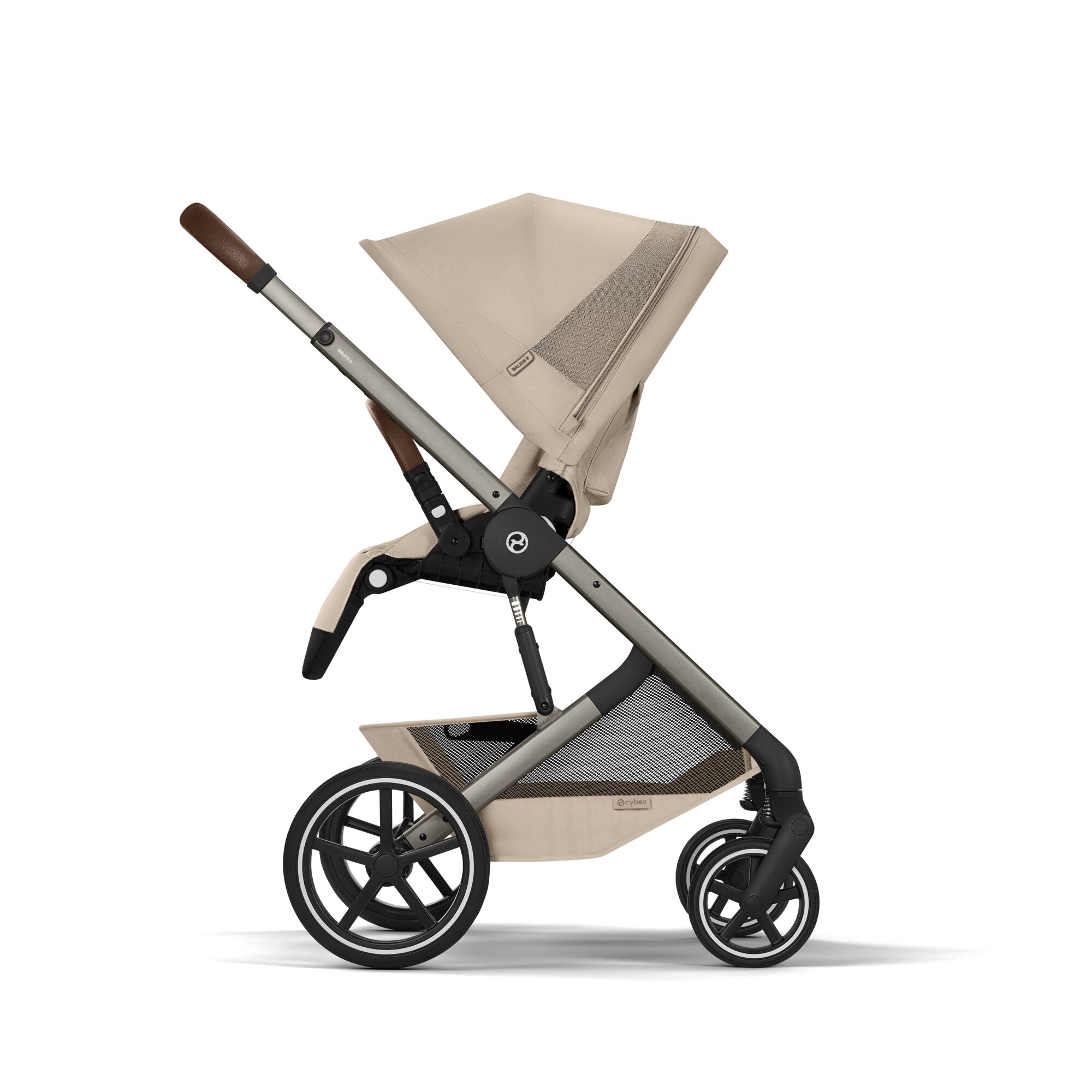 Cybex Balios S Lux Kombikinderwagen mit faltbarer Babywanne Almond Beige