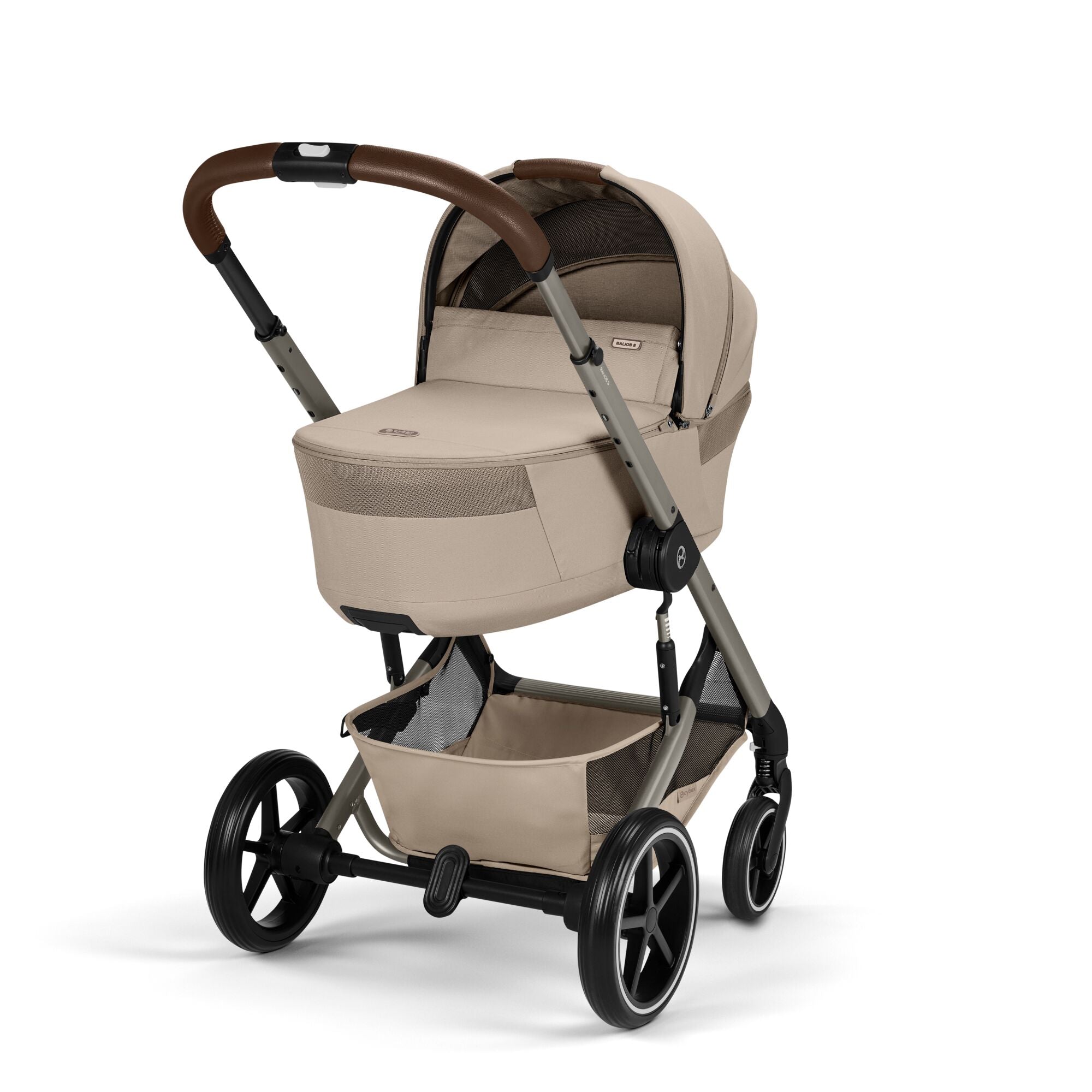 Cybex Balios S Lux Kombikinderwagen mit faltbarer Babywanne Almond Beige