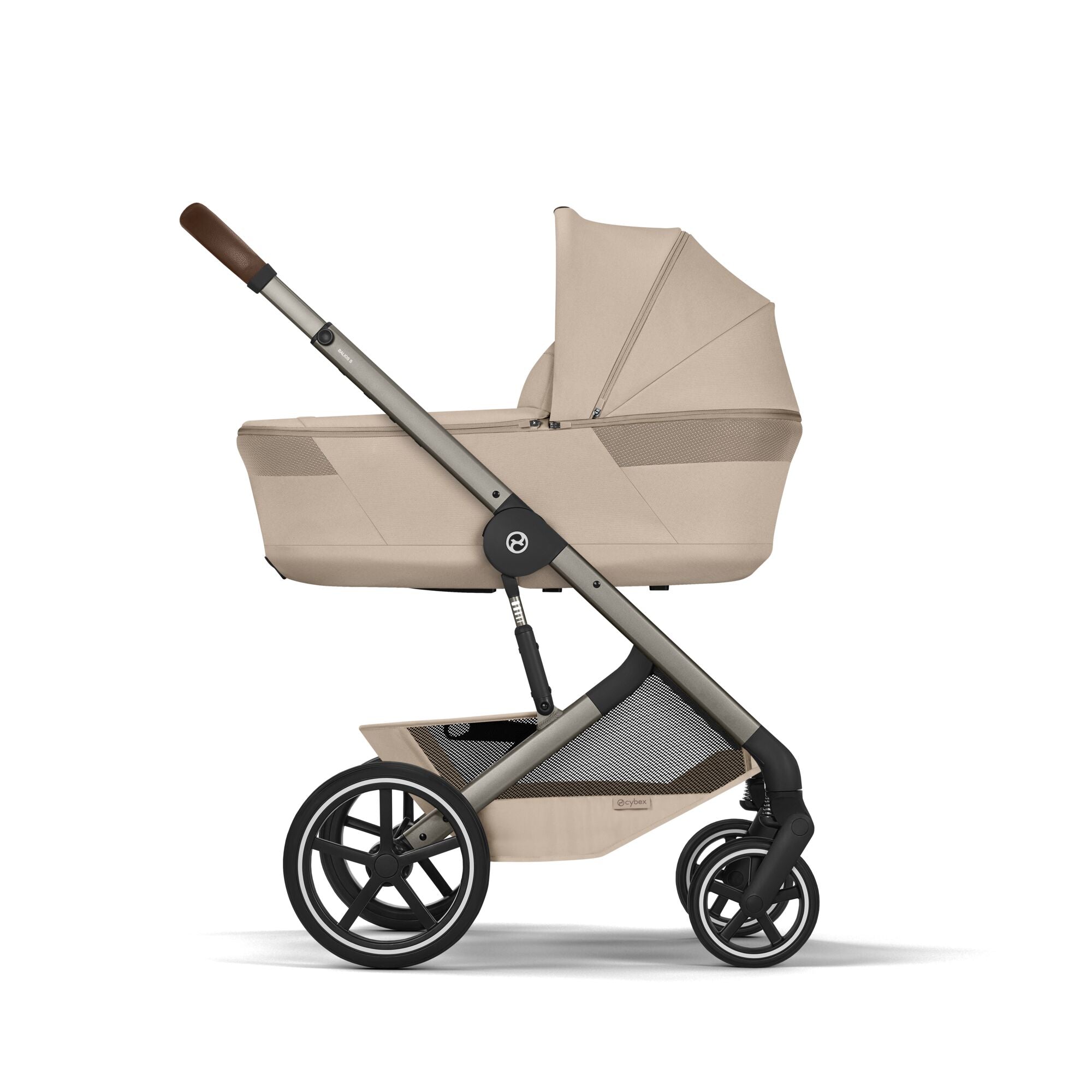 Cybex Balios S Lux Kombikinderwagen mit faltbarer Babywanne Almond Beige
