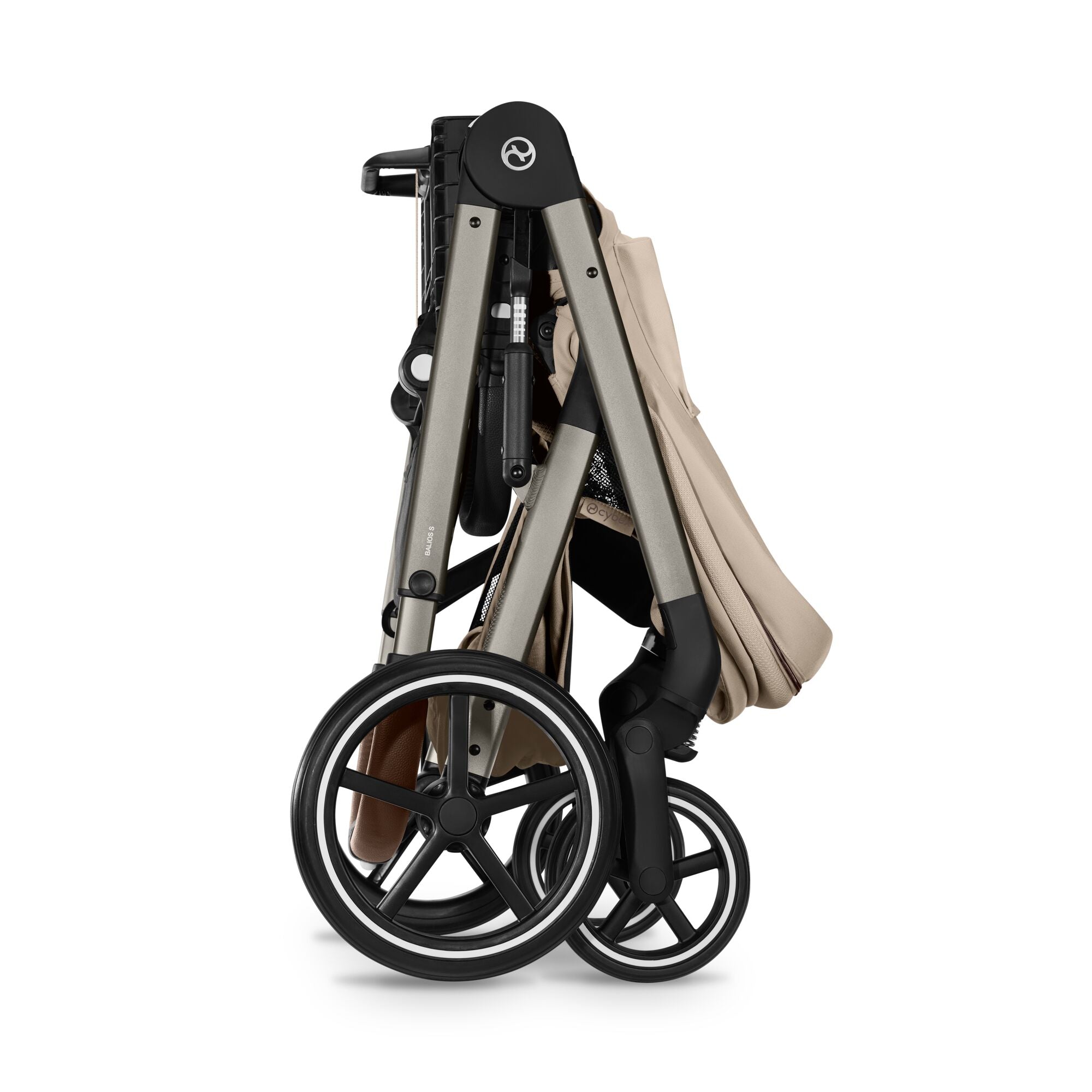 Cybex Balios S Lux Kombikinderwagen mit faltbarer Babywanne Almond Beige