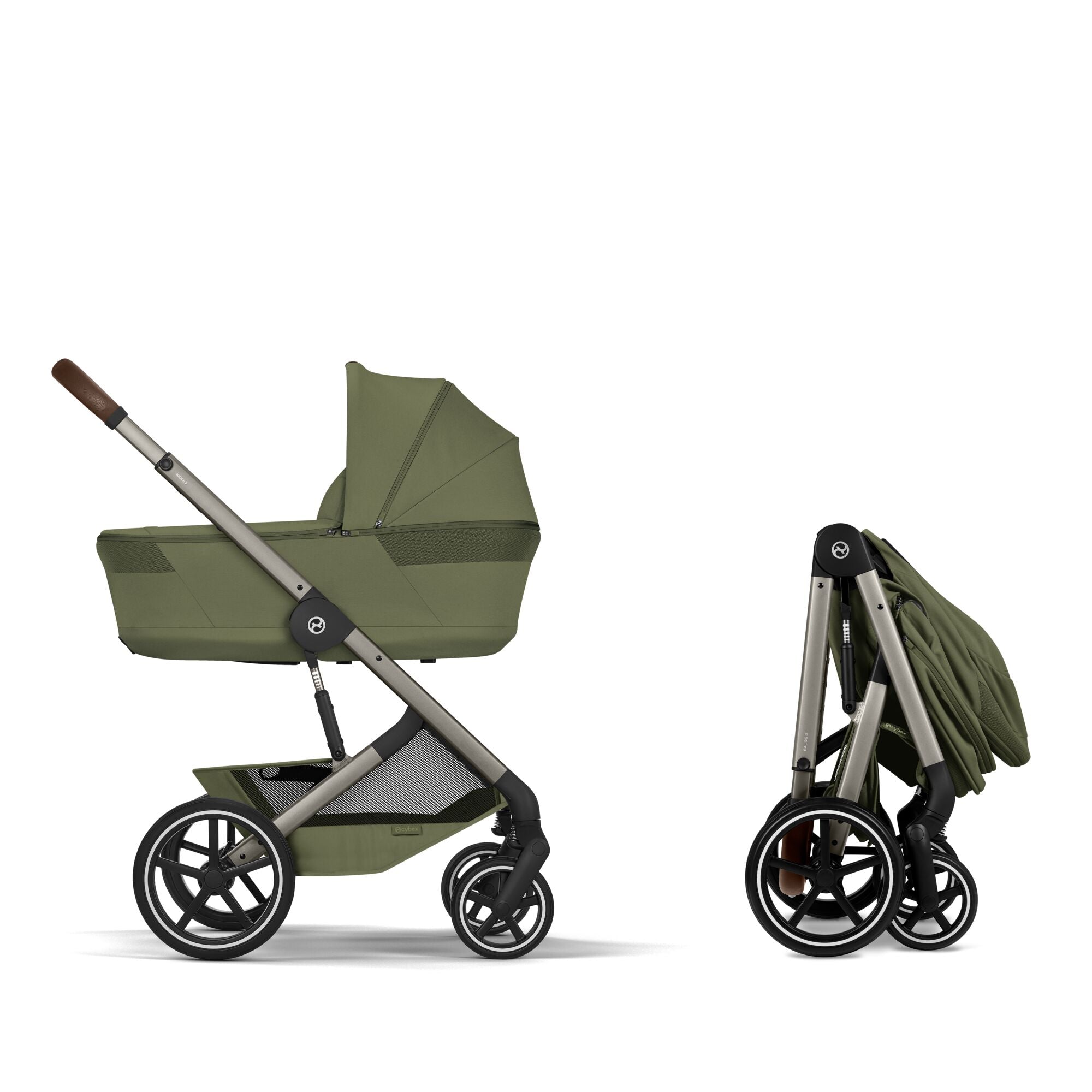 Cybex Balios S Lux Kombikinderwagen mit faltbarer Babywanne Chocolate Brown