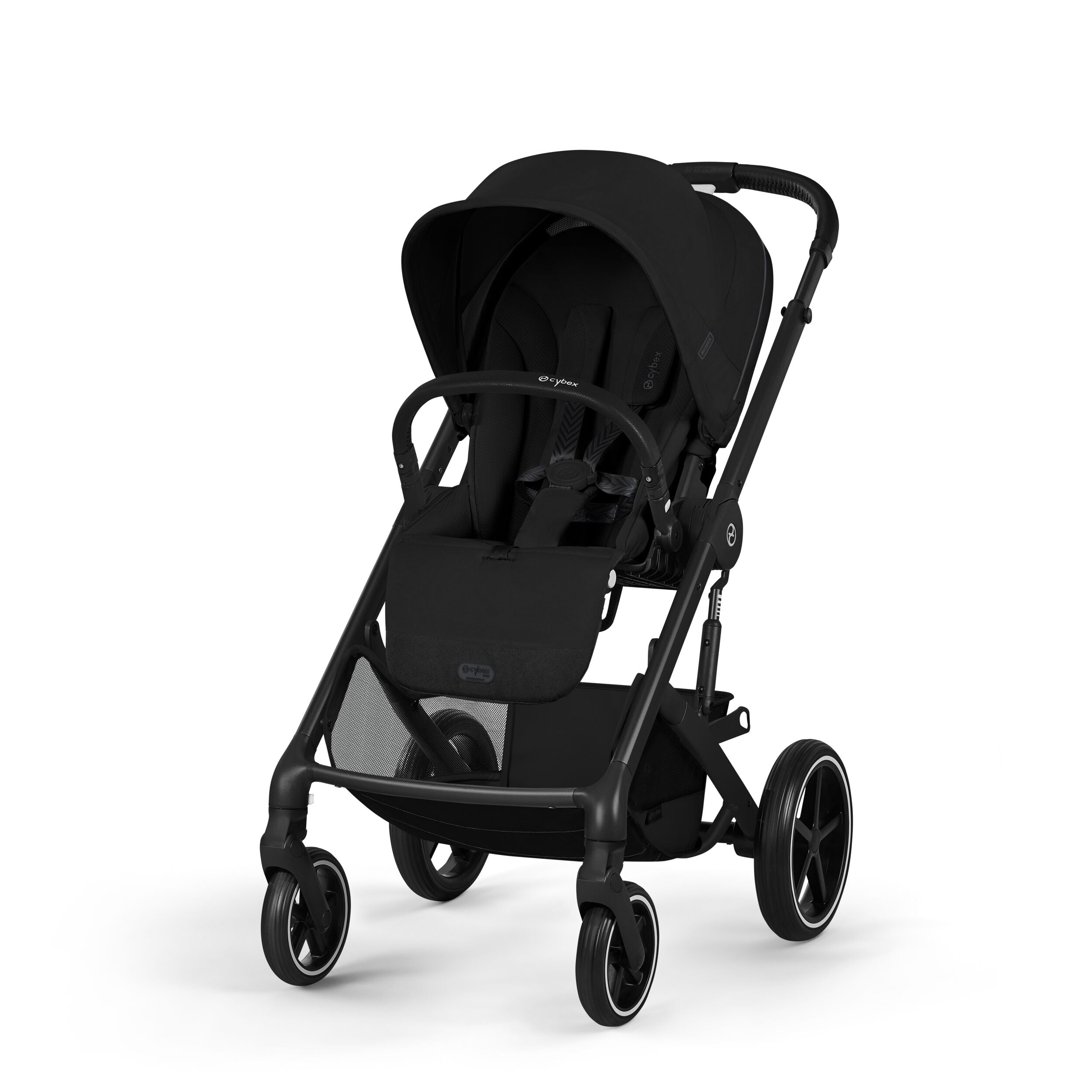 Cybex Balios S Lux Kombikinderwagen mit faltbarer Babywanne Moon Black