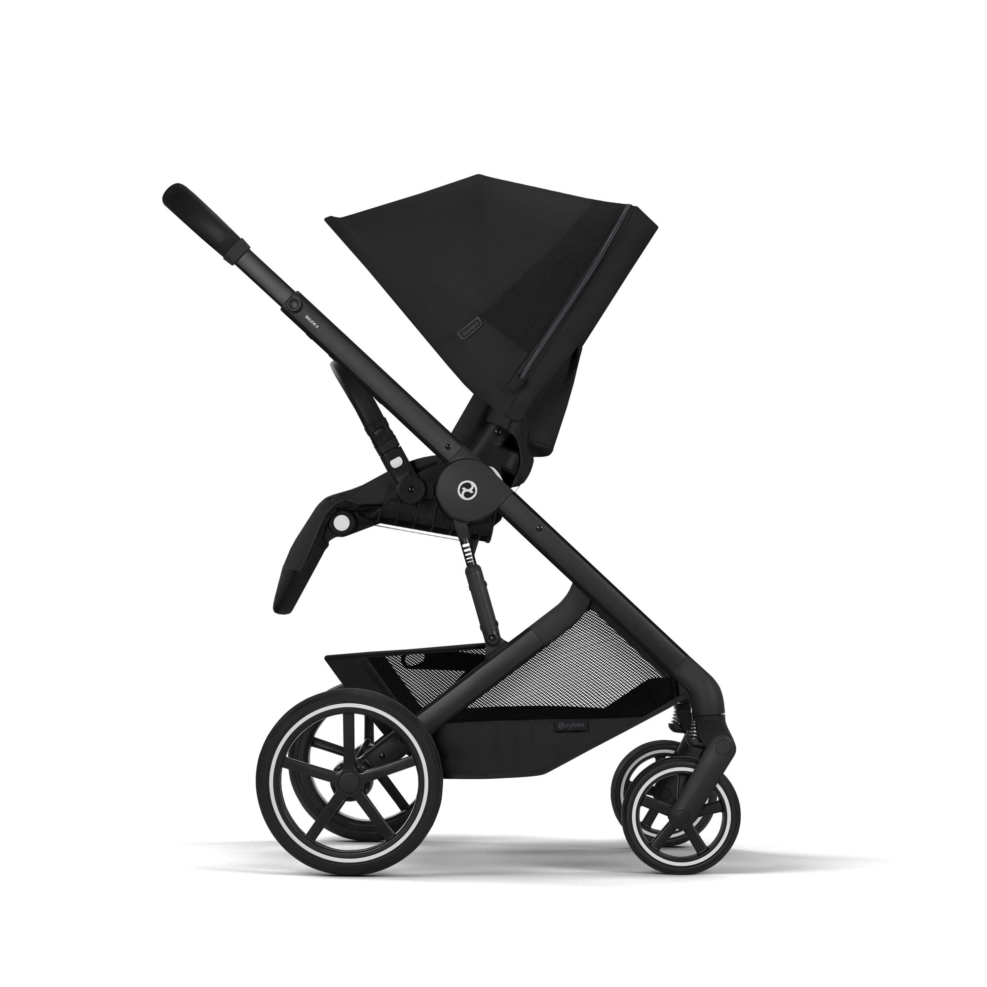 Cybex Balios S Lux Kombikinderwagen mit faltbarer Babywanne Moon Black