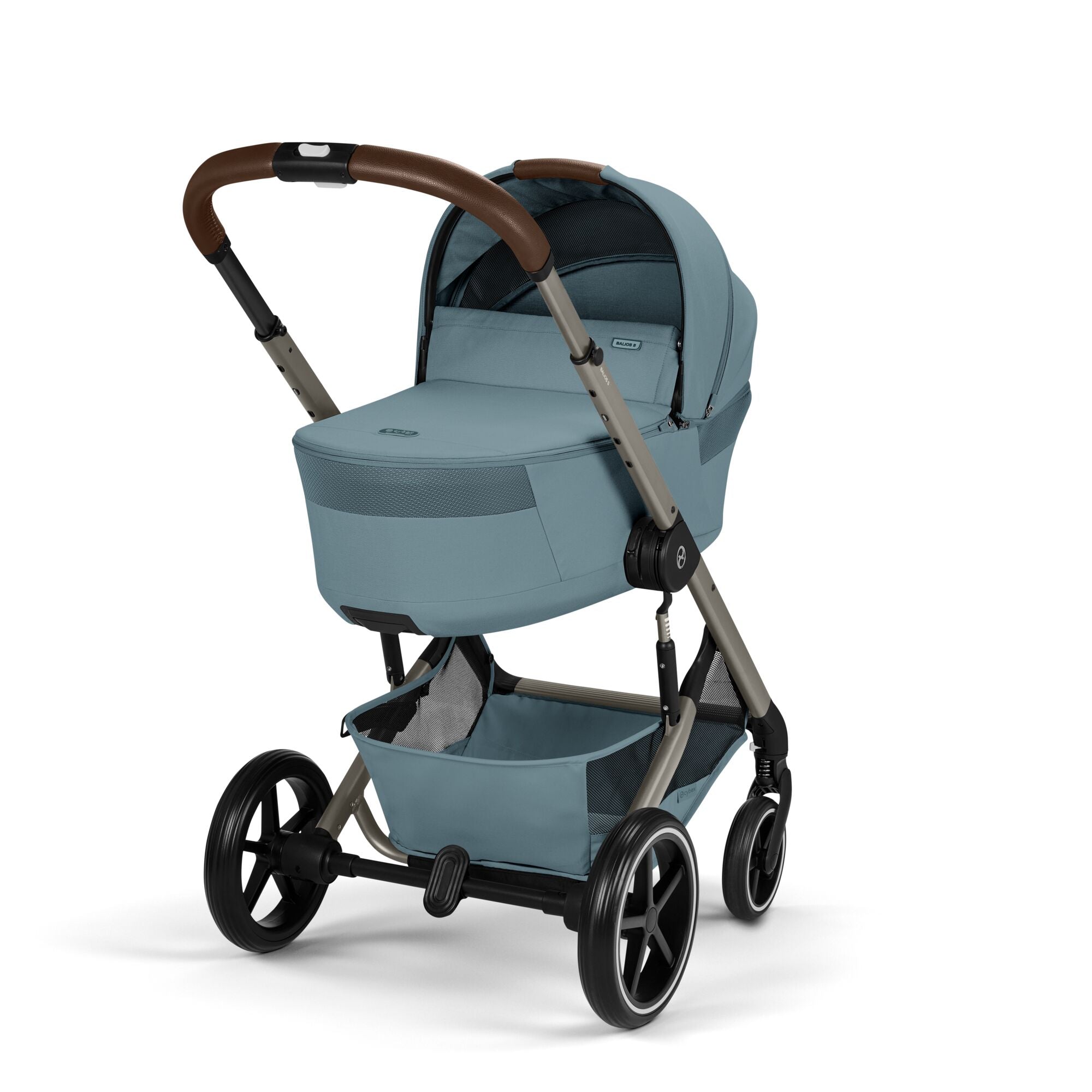 Cybex Balios S Lux Kombikinderwagen mit faltbarer Babywanne Stormy Blue