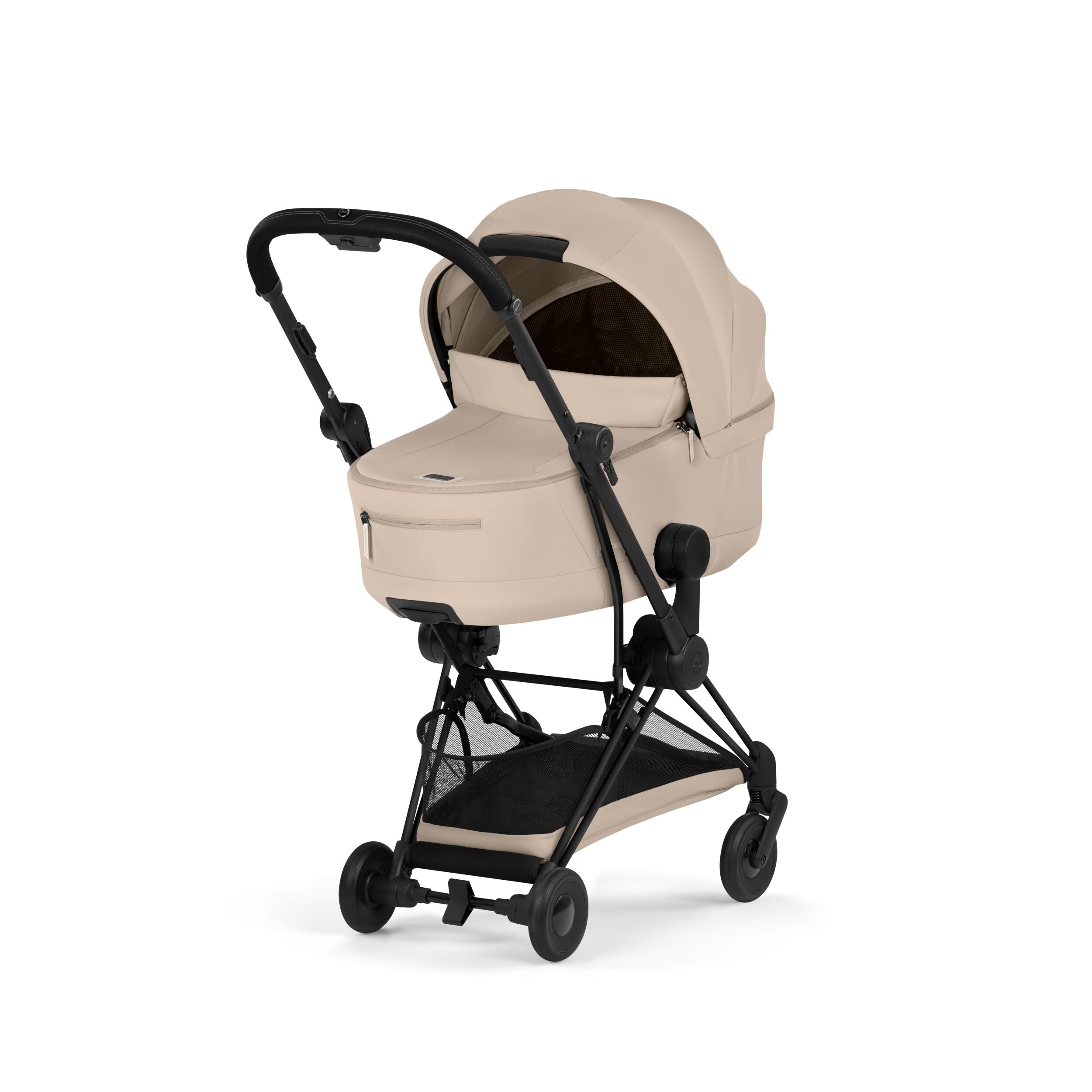 Cybex Coya Buggy Comfort Matt Black inkl. Babywanne faltbar Cozy Beige
