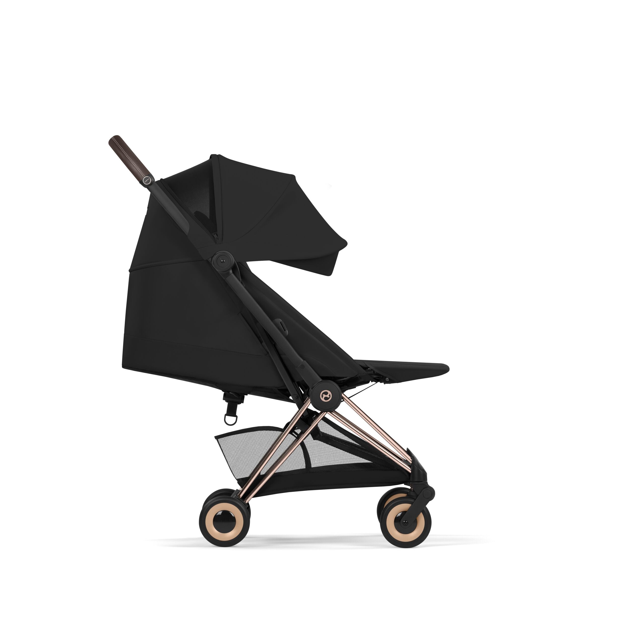 Cybex Coya Buggy Comfort Rosegold inkl. Babywanne faltbar Sepia Black