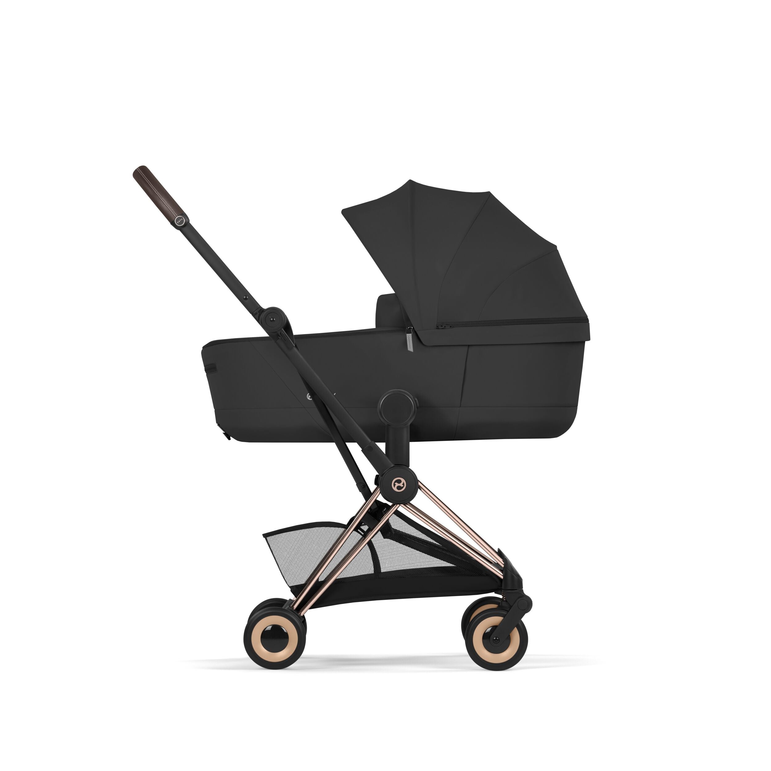 Cybex Coya Buggy Comfort Rosegold inkl. Babywanne faltbar Sepia Black