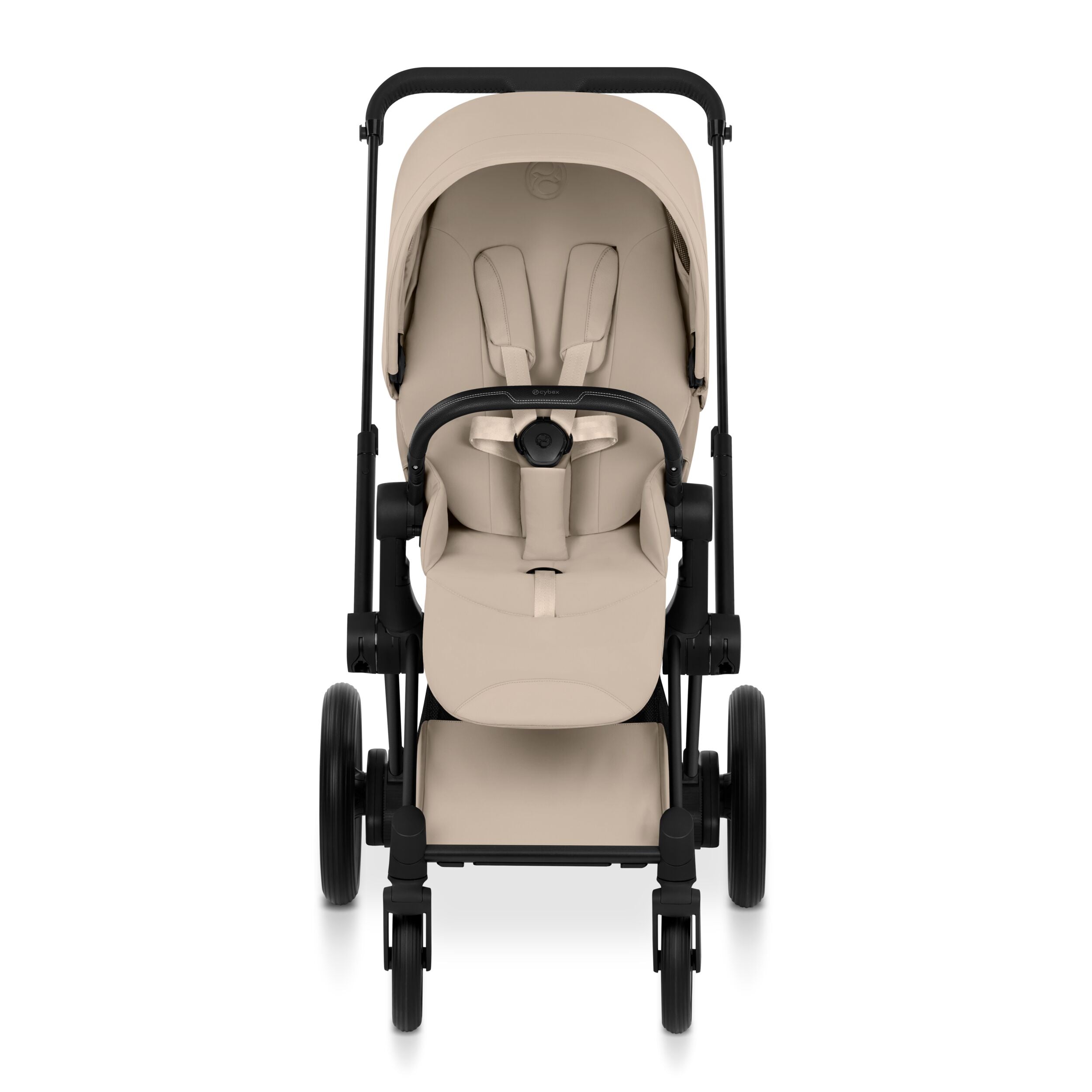 Cybex E-PRIAM 5 Comfort Matt Black inkl. Babywanne faltbar Cozy Beige