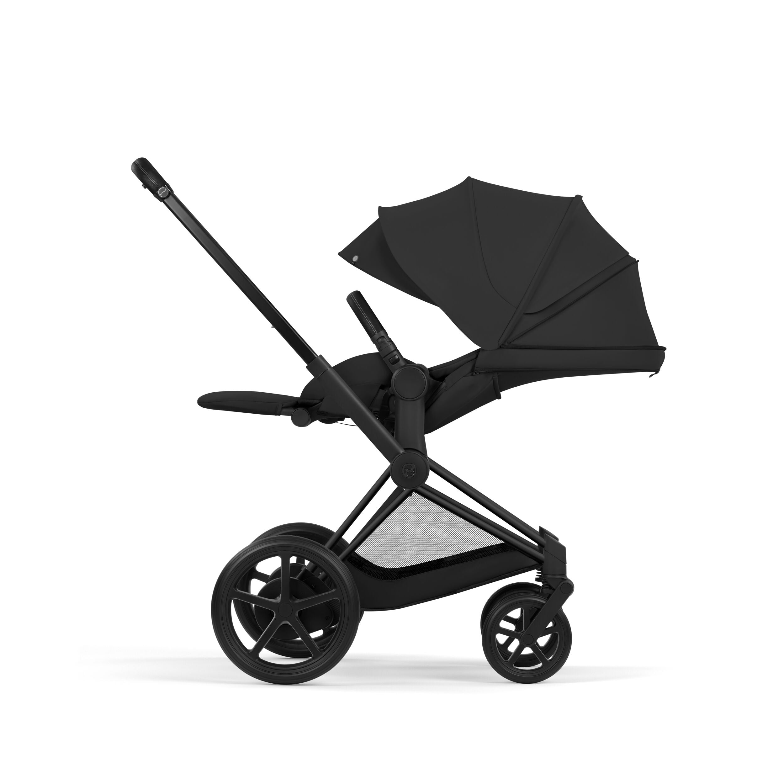 Cybex E-PRIAM 5 Comfort Matt Black inkl. Babywanne faltbar Sepia Black