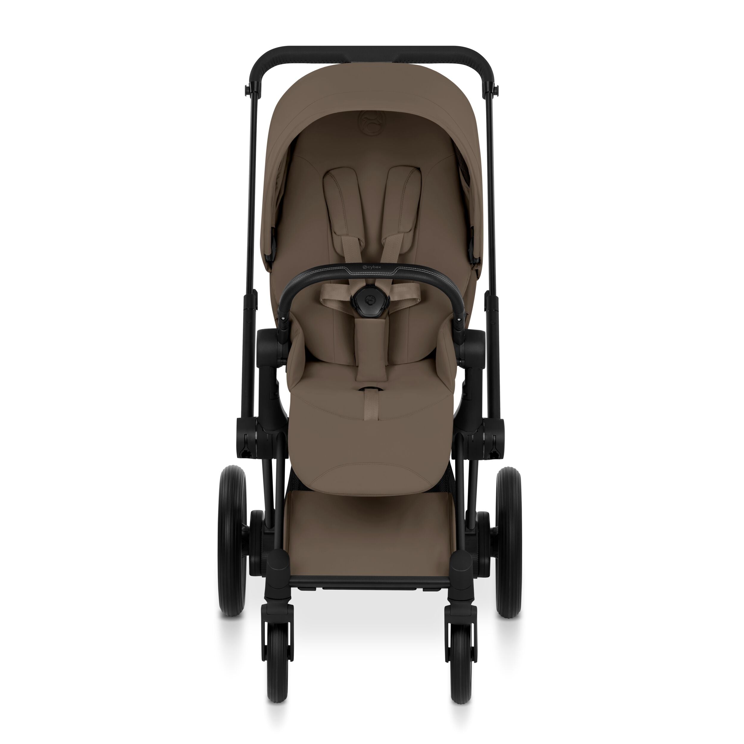 Cybex E-PRIAM 5 Comfort Matt Black inkl. Babywanne faltbar Coconut Brown