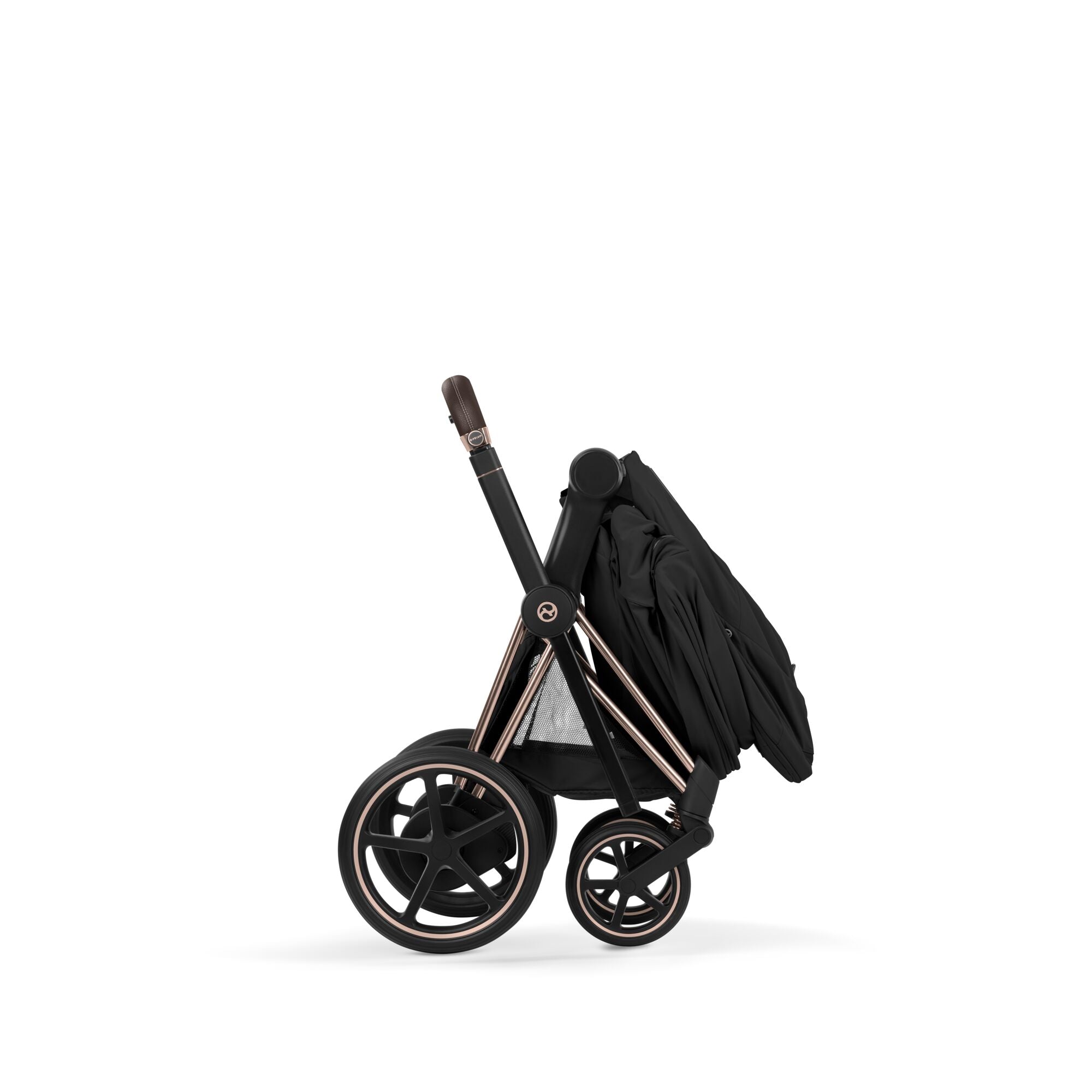 Cybex E-PRIAM 5 Comfort Rosegold inkl. Babywanne faltbar Sepia Black