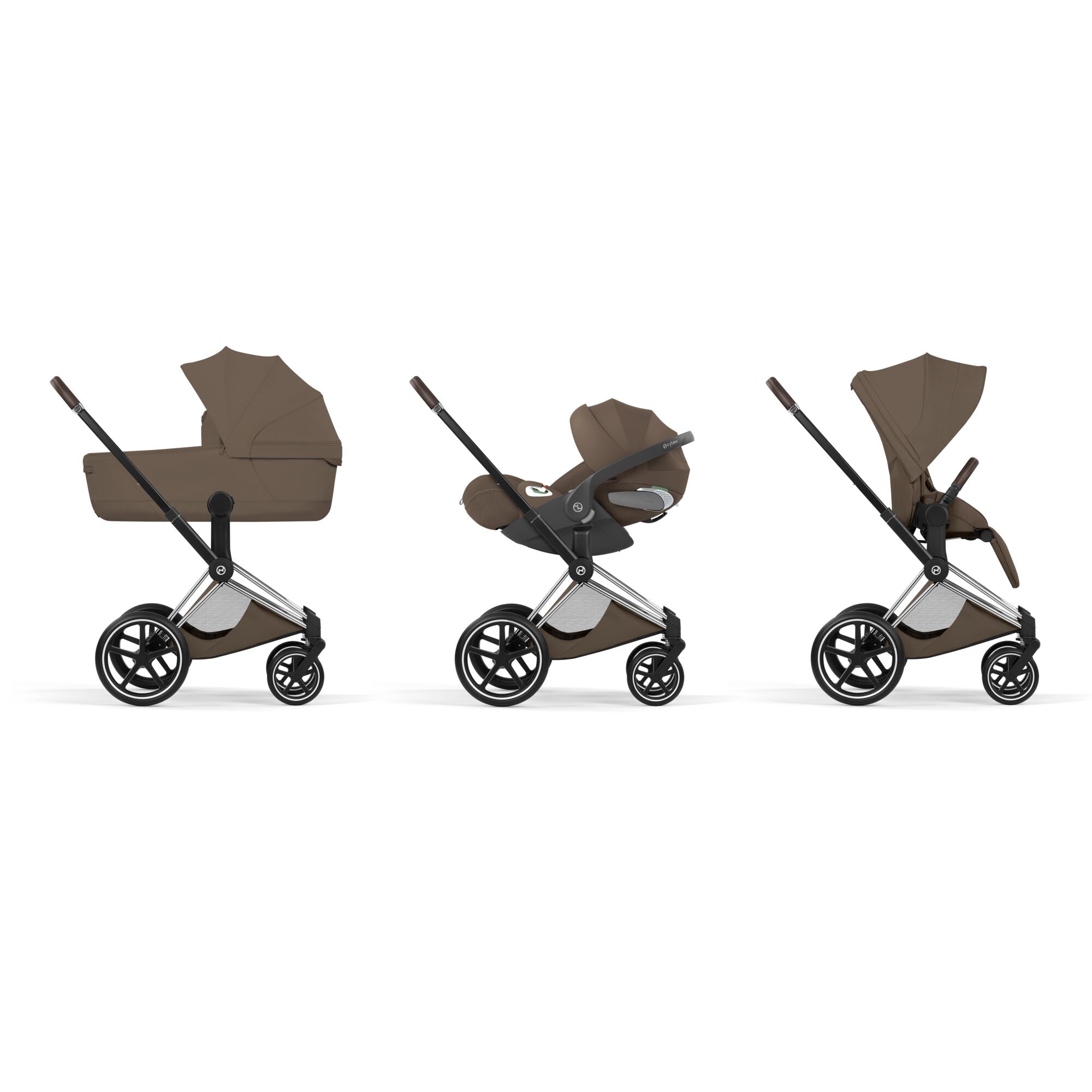 Cybex PRIAM 5 Style inkl. Babywanne faltbar Coconut Brown