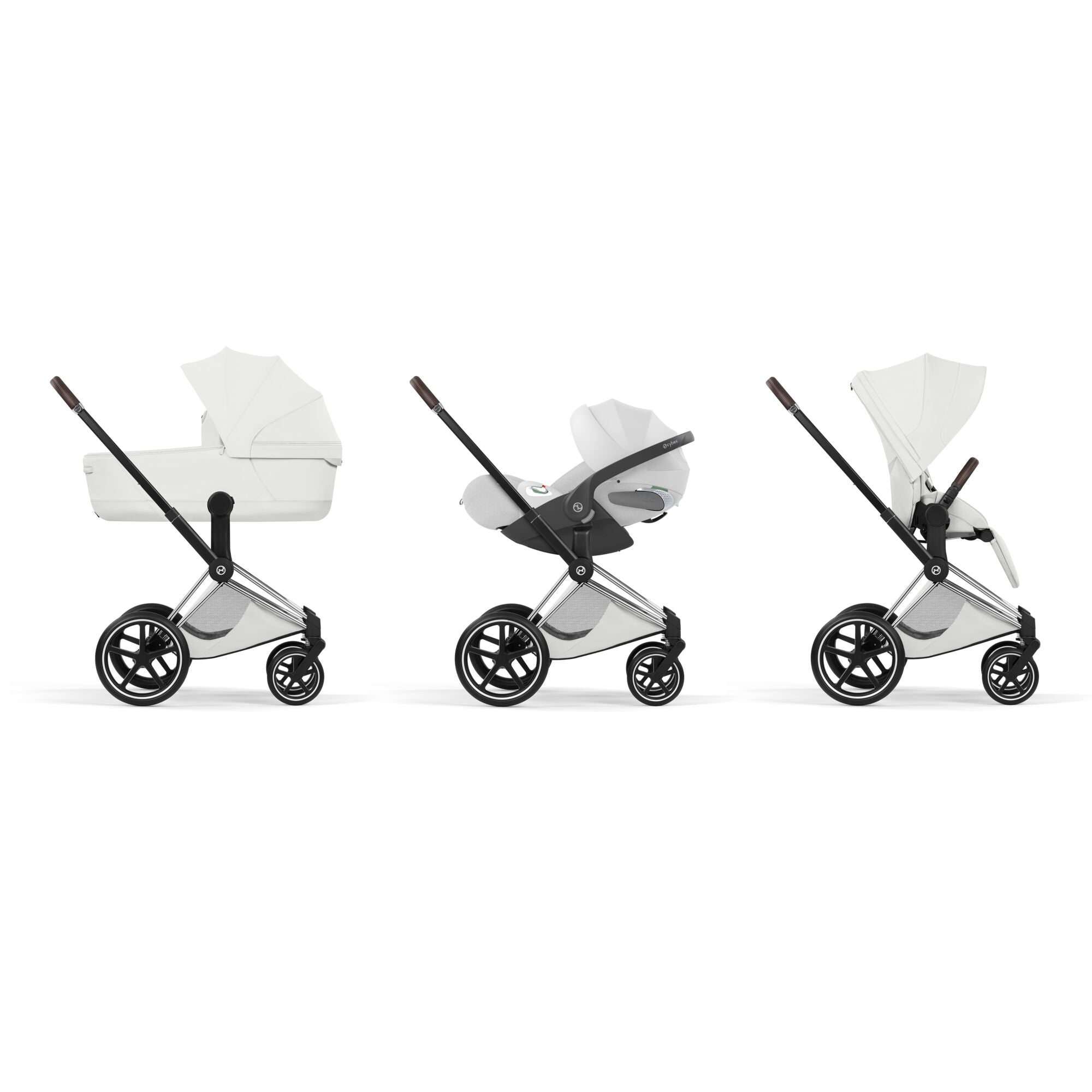 Cybex E-PRIAM 5 Style inkl. Babywanne faltbar Off White