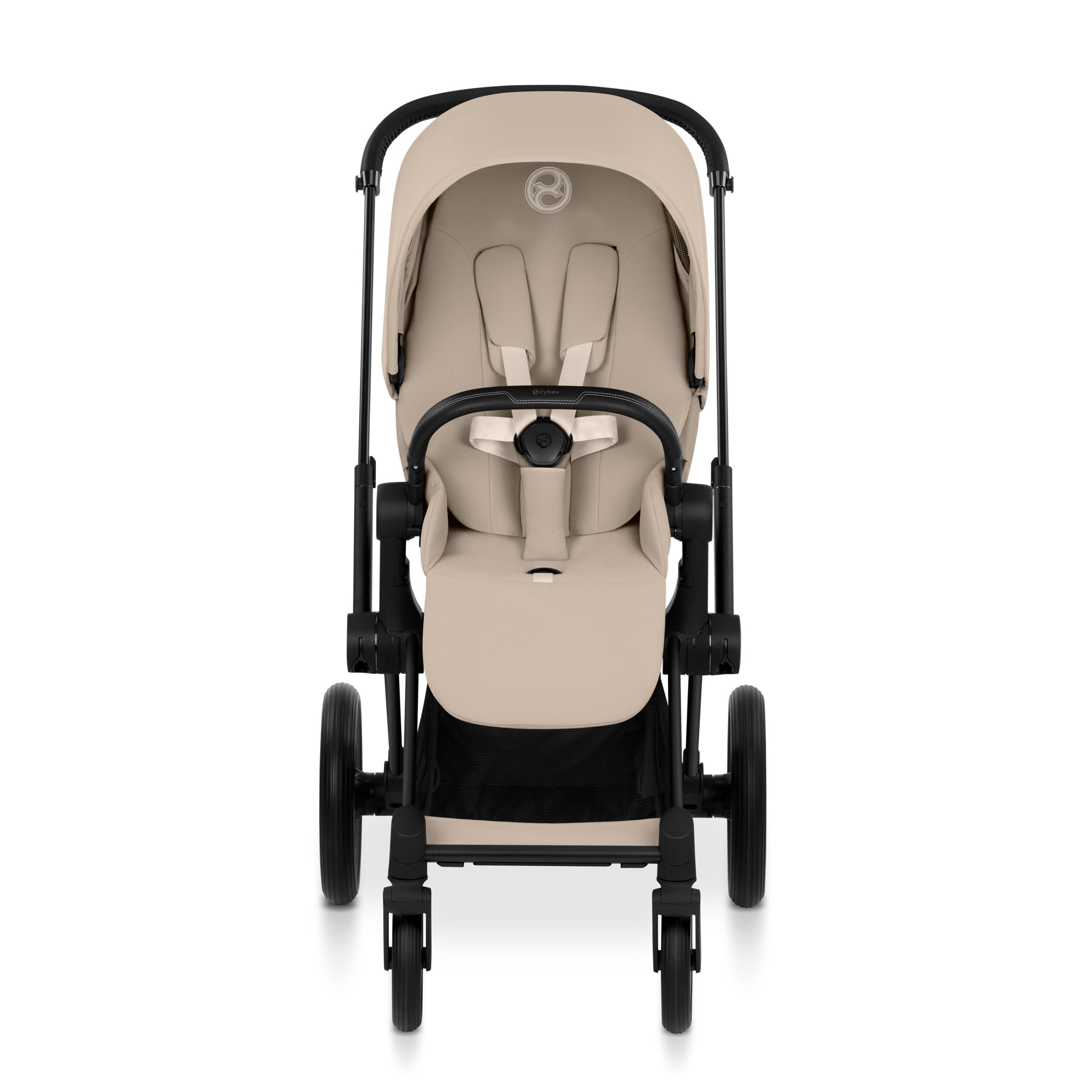 Cybex PRIAM 5 Comfort Matt Black inkl. Babywanne faltbar Cozy Beige
