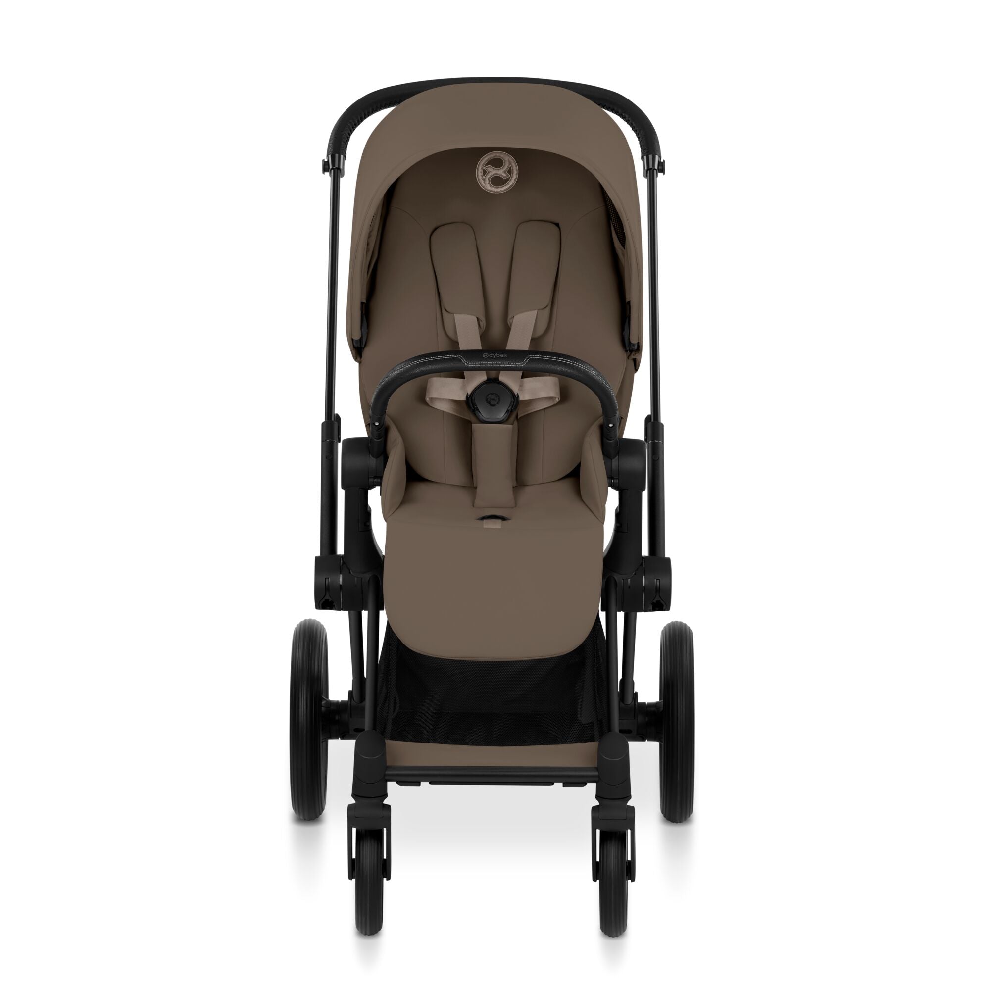 Cybex PRIAM 5 Comfort Matt Black inkl. Babywanne faltbar Coconut Brown